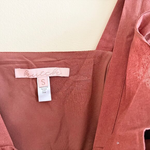 HUTCH "Ruffled Maxi Dress In Assorted-Rust Red" - Picture 6 of 6